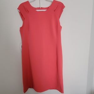 Peach, coral dress